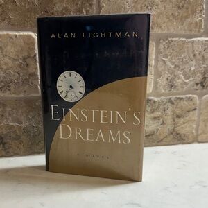Alan Lightman 1993 “Einstein's Dreams" Hardcover Novel  - Black & Gold Cover